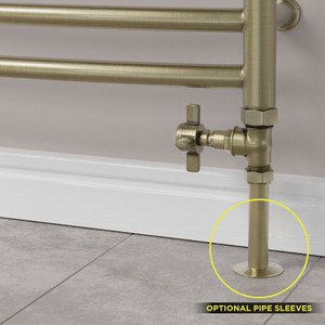 T-MAN-065-ST-AB-SLEEVE-OPTION - Winkworth Traditional Manual Straight Chrome Radiator Valves With Sleeves