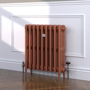 CI-GV4660-MET-COPPER-LS01 - Gasta Victorian 4 Column Cast Iron Radiator H660mm x W590mm