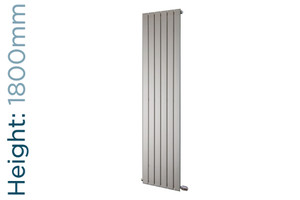 EU-EMAV-1800-S-TH - Eucotherm Mars Vertical Flat Panel Silver Radiator H1800mm X W295mm