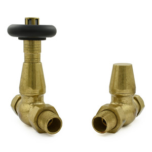 T-TRV-077-ST-UB-ALT00 - Jarrow Traditional TRV Straight Unlacquered Brass Thermostatic Radiator Valves