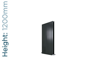 EU-EMADV-1200-A-TH - Eucotherm Mars Duo Vertical Double Flat Panel Anthracite Radiator H1200mm X W595mm