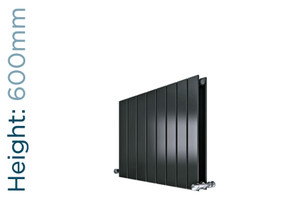 EU-EMADV-600-A-TH - Eucotherm Mars Duo Vertical Double Flat Panel Anthracite Radiator H600mm X W445mm