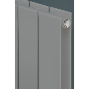 EU-EMADV-1800-S-CU00 - Eucotherm Mars Duo Vertical Double Flat Panel Silver Radiator H1200mm X W595mm