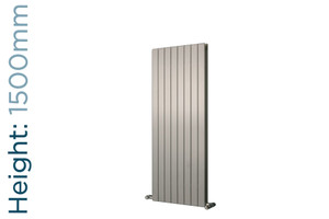 EU-EMADV-1500-S-TH - Eucotherm Mars Duo Vertical Double Flat Panel Silver Radiator H1500mm X W445mm