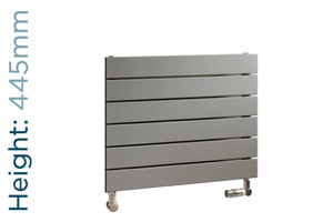 EU-EMAH-445-600-S-TH - Eucotherm Mars Horizontal Flat Panel Silver Radiator H445mm X W600mm