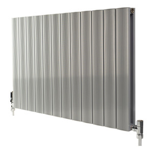 AP-MAGFR-WHAL-ALT00 - Apollo Magenta Flat Aluminium Designer RAL 9006 Double Horizontal Radiator H300mm X W955mm