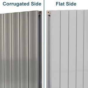 AP-MAGFR-TEXTURE - Apollo Magenta Flat Aluminium Designer RAL 9006 Double Horizontal Radiator H300mm X W955mm