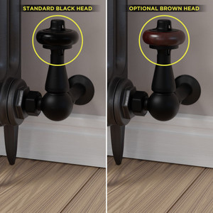 T-TRV-020-CR-SB-BROWN-HEAD-COMP - Eastbury Traditional Corner Satin Black Manual Radiator Valves