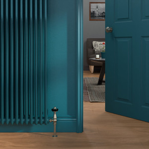 CT2-C-1800-OCEAN-BLUE-LS01 - Classic Blue 2 Column Vertical Radiator H1800mm x W300mm