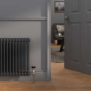 CT2-C-500-BLACK-GREY-LS01 - Classic Black 2 Column Radiator H500mm x W806mm