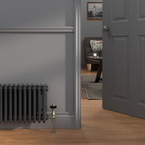 CT4-C-300-BLACK-GREY-LS01 - Classic Black 4 Column Radiator H300mm x W990mm