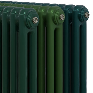 CT2-C-GREEN-CU00 - Classic Green 2 Column Vertical Radiator H1800mm x W300mm