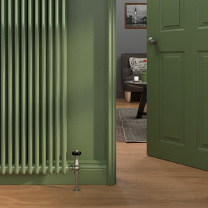 CT2-C-1800-RESEDA-GREEN-LS01 - Classic Green 2 Column Vertical Radiator H1800mm x W300mm