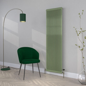CT2-C-1800-PALE-GREEN-LS00 - Classic Green 2 Column Radiator H500mm x W806mm