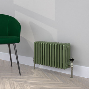 CT4-C-300-RESEDA-GREEN-LS00 - Classic Green 4 Column Radiator H300mm x W990mm