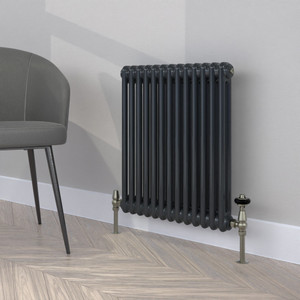 CT2-C-600-ANTHRACITE-GREY-LS00 - Classic Grey 2 Column Vertical Radiator H1800mm x W300mm