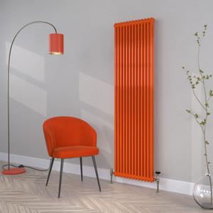 CT2-C-1800-PURE-ORANGE-LS00 - Classic Orange 2 Column Vertical Radiator H1800mm x W300mm