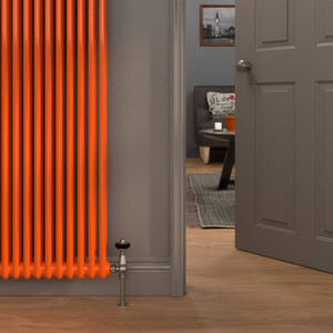 CT2-C-1800-PURE-ORANGE-LS01 - Classic Orange 2 Column Vertical Radiator H1800mm x W300mm