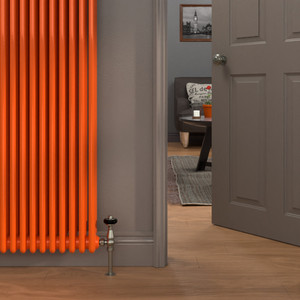 CT3-C-1800-PURE-ORANGE-LS01 - Classic Orange 3 Column Vertical Radiator H1800mm x W300mm