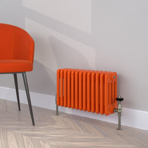 CT4-C-300-PURE-ORANGE-LS00 - Classic Orange 4 Column Radiator H300mm x W990mm