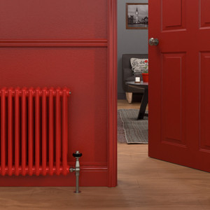 CT2-C-500-TRAFFIC-RED-LS01 - Classic Red 2 Column Radiator H500mm x W806mm