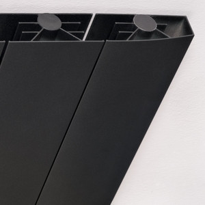 AP-MALC-CU00 - Apollo Malpensa Curved Aluminium Designer Anthracite Single Vertical Radiator H1800mm X W476mm