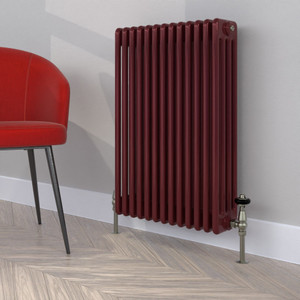 CT4-C-750-WINE-RED-LS00 - Classic Red 4 Column Radiator H300mm x W990mm