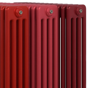 CT4-C-RED-CU00 - Classic Red 4 Column Radiator H300mm x W990mm