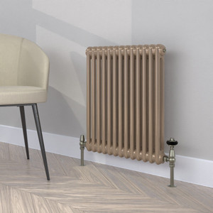 CT2-C-600-GREY-BEIGE-LS00 - Classic Yellow 2 Column Vertical Radiator H1800mm x W300mm