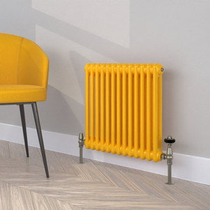 CT2-C-500-TRAFFIC-YELLOW-LS00 - Classic Yellow 2 Column Radiator H500mm x W806mm