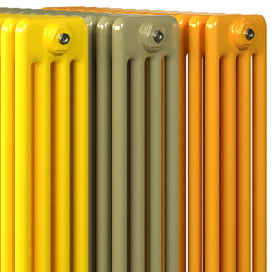 CT4-C-YELLOW-CU00 - Classic Yellow 4 Column Radiator H300mm x W990mm