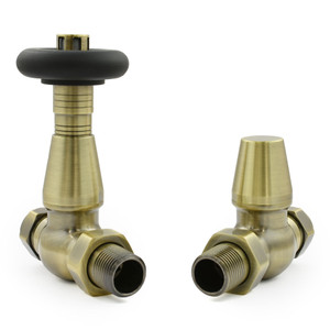 T-TRV-077-ST-AB - Jarrow Traditional TRV Antique Brass Towel Radiator Valves