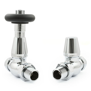 T-TRV-077-ST-C - Jarrow Traditional TRV Chrome Towel Radiator Valves