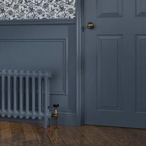 CI-EL500-FB-281-STIFFKEY-BLUE-LS01 - Elizabeth 2 Column Cast Iron Radiator H500mm x W208mm