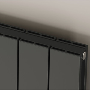 RE-A-CSN-A-CU00 - Reina Casina Aluminium Designer Anthracite Double Horizontal Radiator H600mm X W470mm