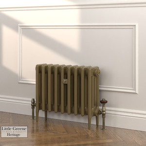 CI-RC460-BRN-LG-LS03 - Richmond Brown 4 Column Victorian Cast Iron Radiator H460mm x W217mm