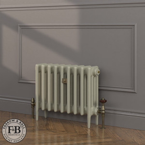 CI-RC460-GRY-FB-LS04 - Richmond Grey 4 Column Victorian Cast Iron Radiator H460mm x W217mm