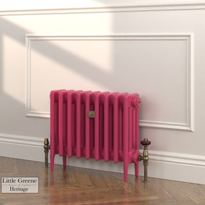 CI-RC460-PNK-LG-LS03 - Richmond Pink 4 Column Victorian Cast Iron Radiator H460mm x W217mm