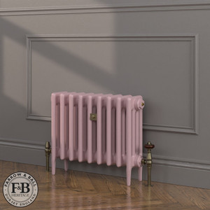 CI-RC460-PUR-FB-LS04 - Richmond Purple 4 Column Victorian Cast Iron Radiator H460mm x W217mm