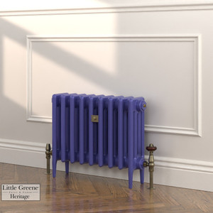 CI-RC460-PUR-LG-LS03 - Richmond Purple 4 Column Victorian Cast Iron Radiator H460mm x W217mm