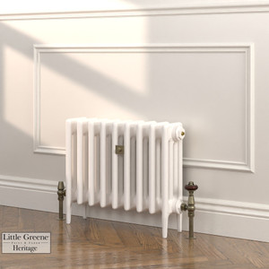 CI-RC460-WHT-LG-LS03 - Richmond White 4 Column Victorian Cast Iron Radiator H460mm x W217mm