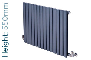 DQ-COVE-550-A-TH - DQ Cove Horizontal Single Radiator H550mm X W413mm Anthracite