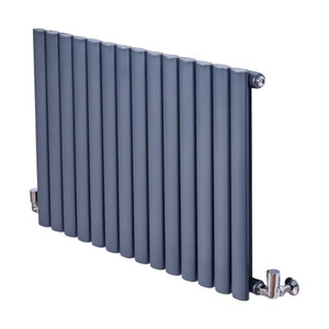 DQ-COVE-H-S-A-ALT00 - DQ Cove Horizontal Single Radiator H550mm X W413mm Anthracite