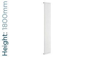 DQ-COVE-180-W-TH - DQ Cove Vertical Single Radiator H1800mm X W295mm White