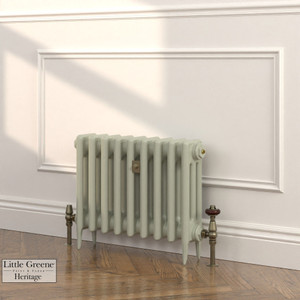 CI-SH450-GRY-LG-LS03 - Shelbourne Grey 3 Column Victorian Cast Iron Radiator H450mm x W213mm