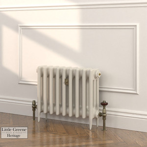 CI-SH450-NEU-LG-LS03 - Shelbourne Neutral 3 Column Victorian Cast Iron Radiator H450mm x W213mm