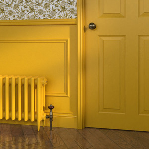 CI-SH450-LG-047-MISTER-DAVID - Shelbourne Yellow 3 Column Victorian Cast Iron Radiator H450mm x W213mm