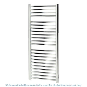AP-ASC3W1100 - Apollo Napoli Straight Chrome Towel Radiator H1100mm X W300mm