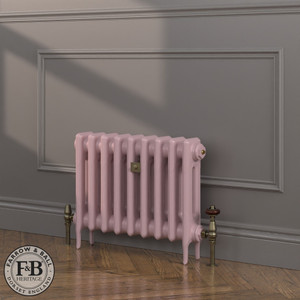 CI-RK460-PUR-FB-LS04 - Rook Purple 2 Column Victorian Cast Iron Radiator H460mm x W216mm