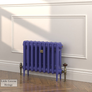 CI-RK460-PUR-LG-LS03 - Rook Purple 2 Column Victorian Cast Iron Radiator H460mm x W216mm